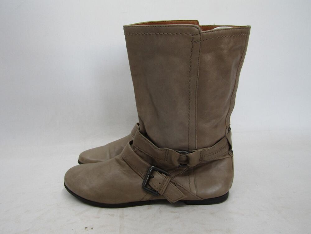 NINE WEST Womens Size 7.5 M Brown Leather Buckle Fashion Ankle Boots Bootie